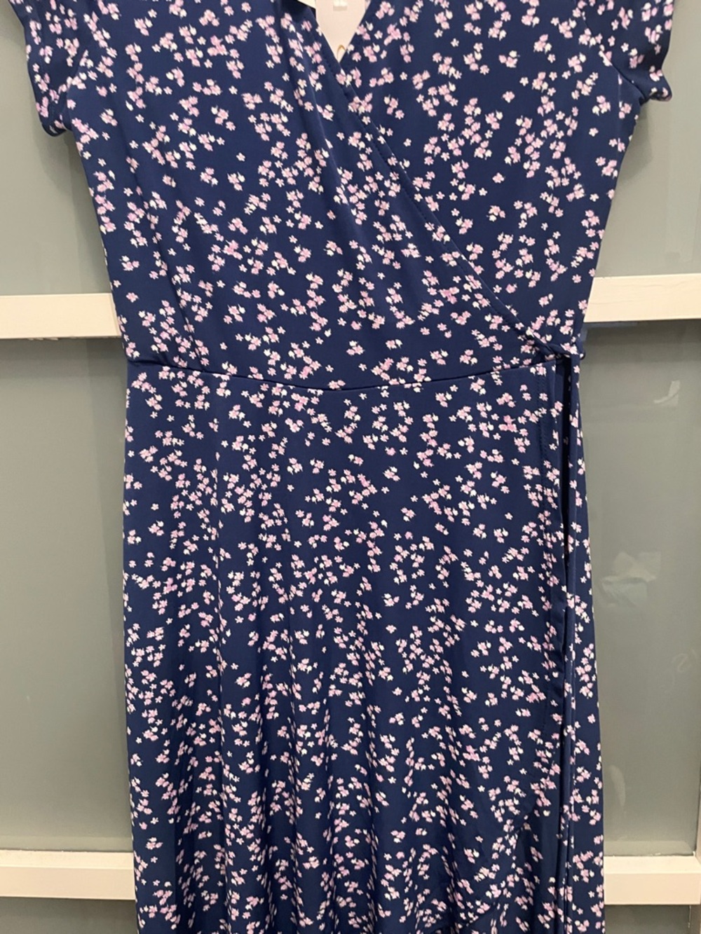 Gilli Navy Dress with Pink Floral Design, S, NWT - Picture 4 of 12